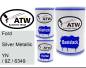 Preview: Ford, Silver Metallic, YN / 9Z / 6349: 500ml Lackdose + 500ml Klarlack + 250ml Härter - Set, von ATW Autoteile West.